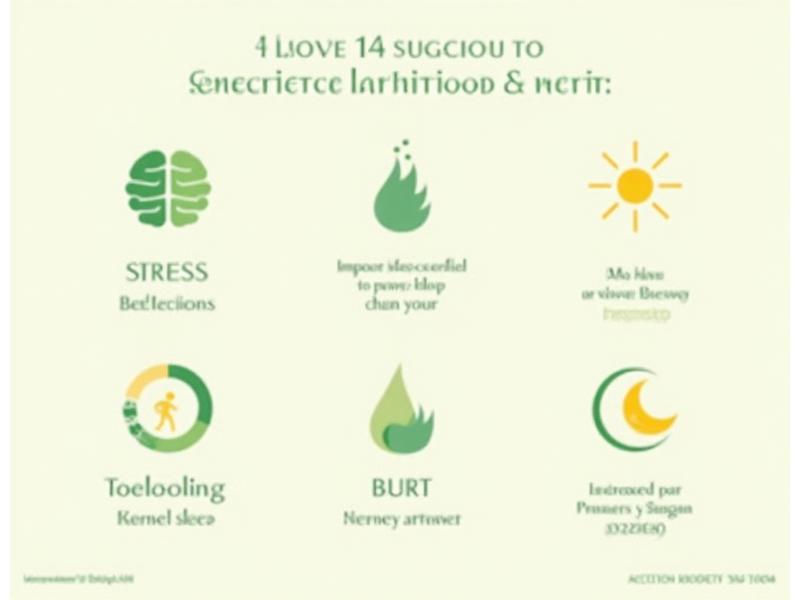 Infographic showcasing scientific data on reduced stress, improved focus, and better air quality due to biophilic design, with vibrant green and natural tones